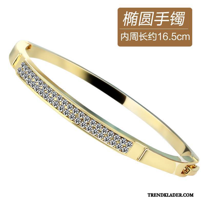 Armband Dam Mode Trend Strass Ny Accessoar Enkel Guld