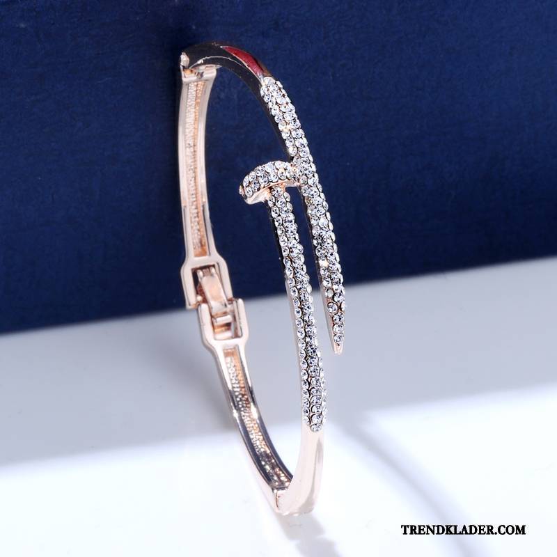 Armband Dam Mode Trend Strass Ny Accessoar Enkel Guld