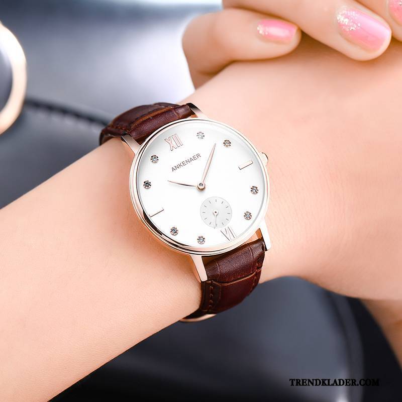 Armbandsur Dam Mode Kalender Casual Ny Student Enkel Purpur