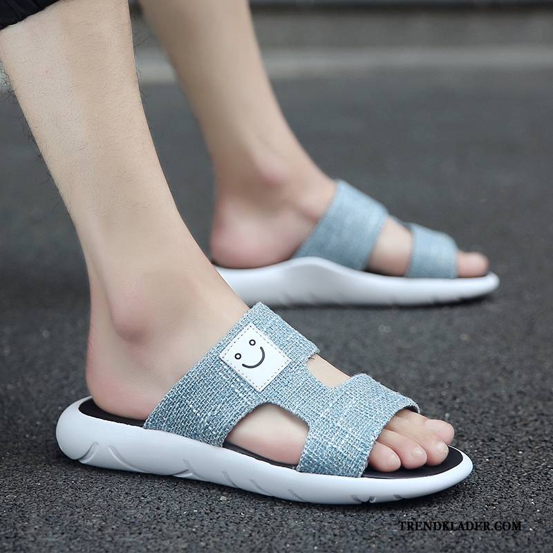 Flip Flop Herr Casual Stranden Sommar Trend Sandaler Skor Grå