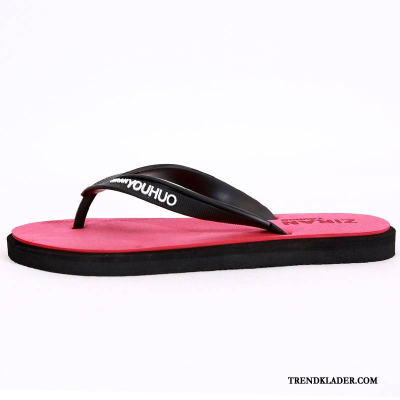 Flip Flop Herr Skor Tofflor Stranden Gummi Casual Trend Svart