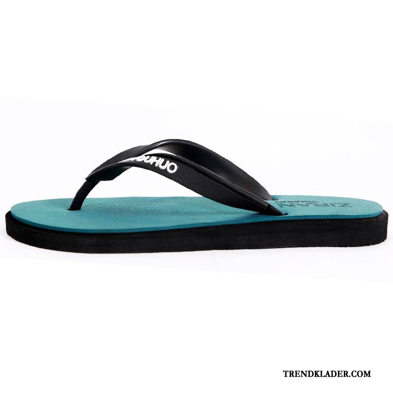 Flip Flop Herr Skor Tofflor Stranden Gummi Casual Trend Svart