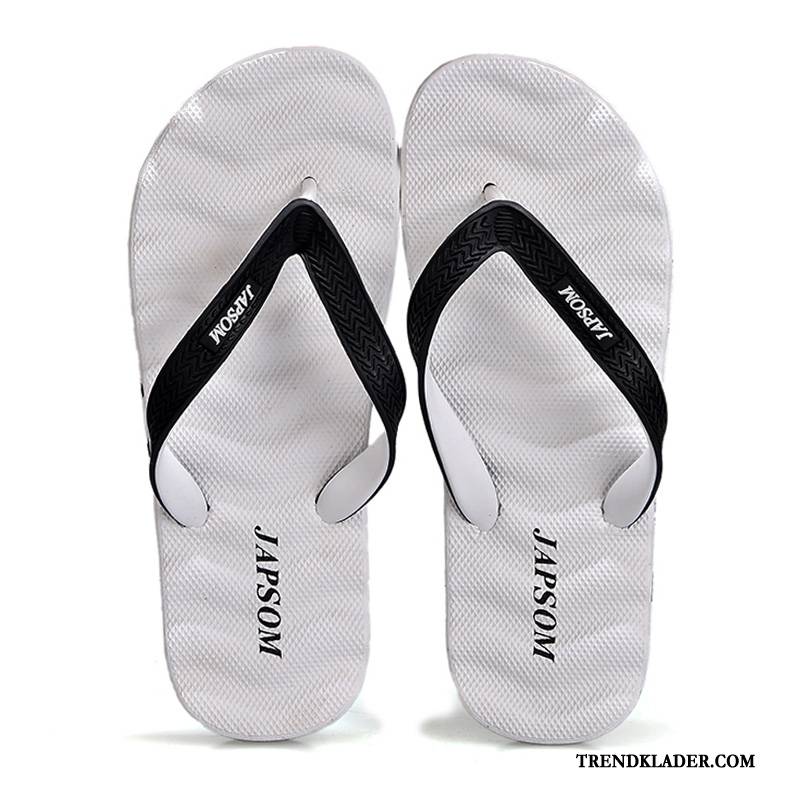 Flip Flop Herr Sommar Skor Utomhus Stranden Casual Tofflor Svart