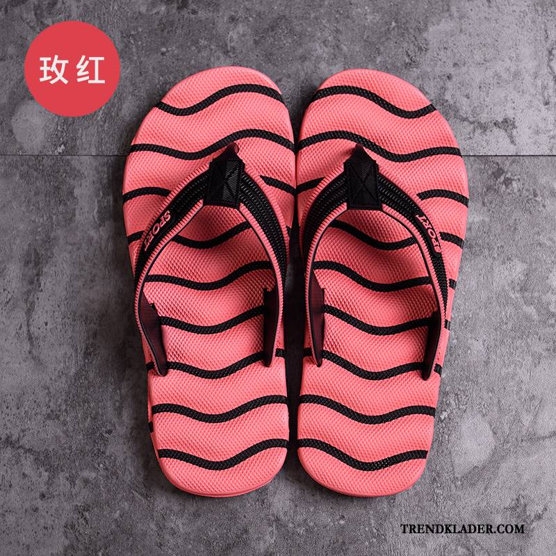 Flip Flop Herr Sommar Stranden Flip Flops Stor Storlek Trend Massage Vit