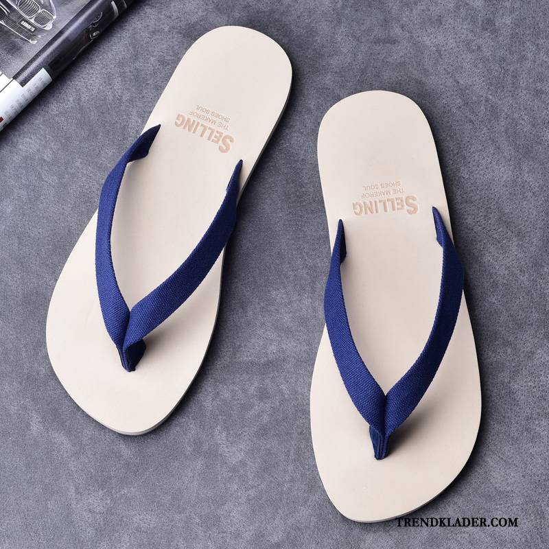 Flip Flop Herr Trend Enkel Sommar Flip Flops Sandaler Skor Mörkblå