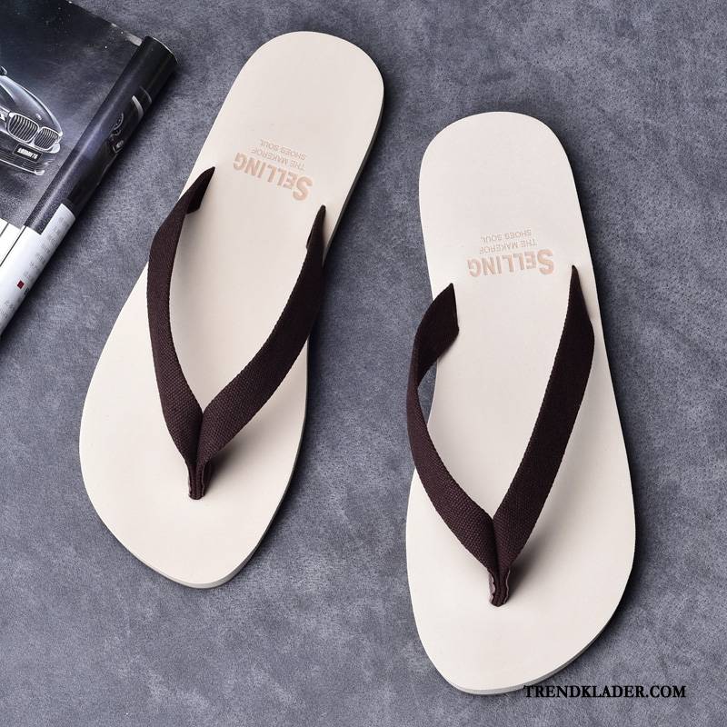 Flip Flop Herr Trend Enkel Sommar Flip Flops Sandaler Skor Mörkblå