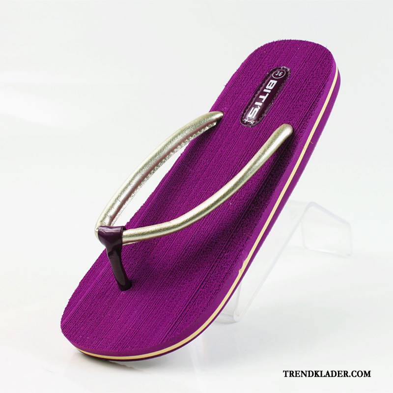 Flip Flops Dam Glidskydds Sommar Herr Tofflor Platta Anti Friktion Purpur