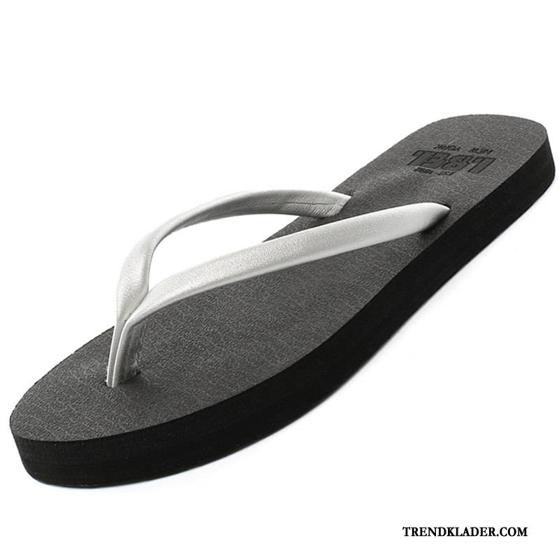 Flip Flops Dam Mode Stranden Skor Sommar Tofflor Herr Brun