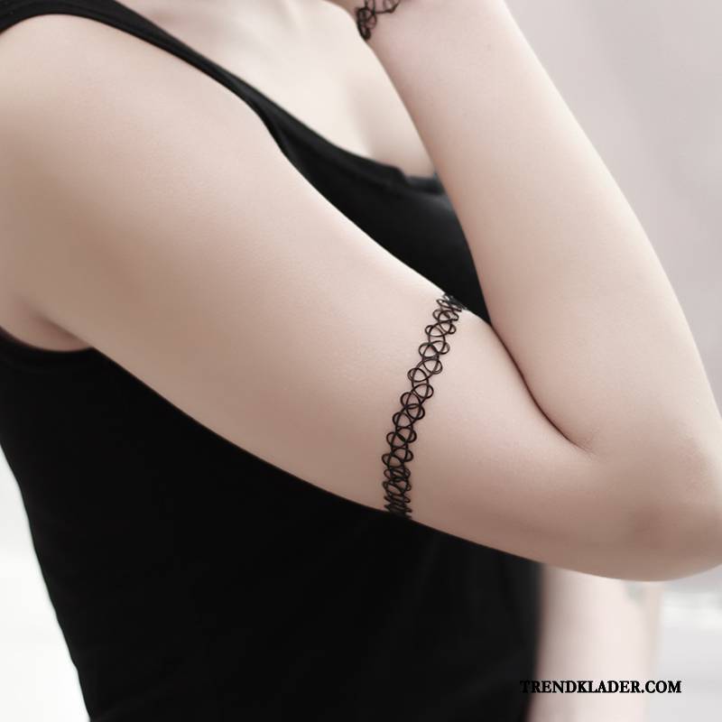 Halsband Dam Armband Accessoar Liten Stretch Dekoration Svart