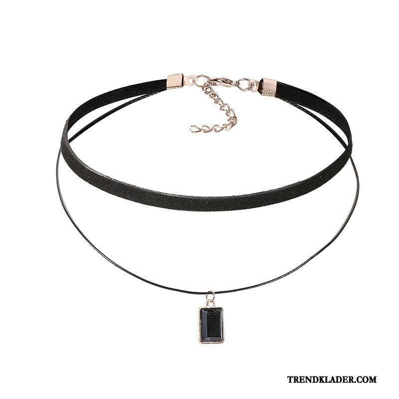 Halsband Dam Enkel Student Kort Accessoar Svart