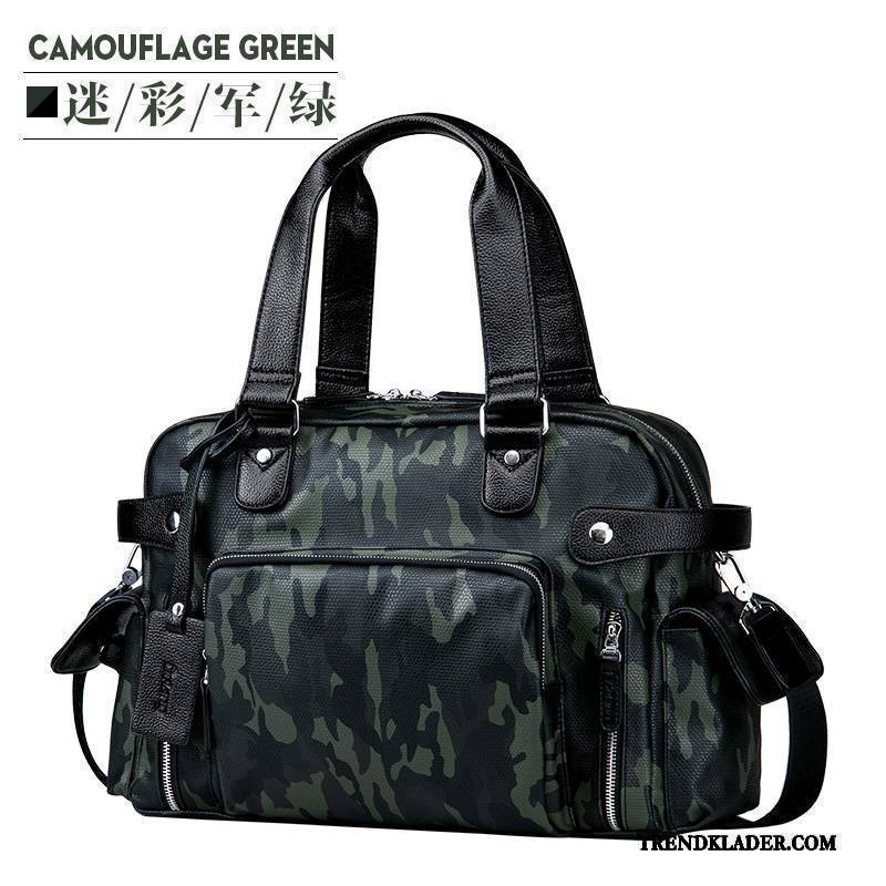 Handväska Herr Resa Ny Trend Messenger Väska Casual Camouflage Army Grön