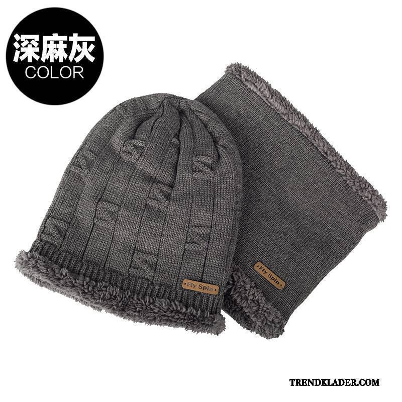 Hatt Herr Trend Pullover Vinter Stickad Hatt Ungdom Dam Svart