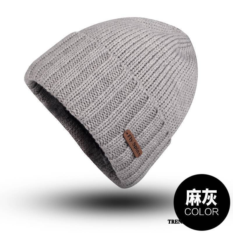 Hatt Herr Trend Pullover Vinter Stickad Hatt Ungdom Dam Svart