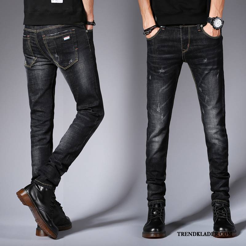 Jeans Herr 2018 Vår Ny Adolescens Byxor Slim Fit