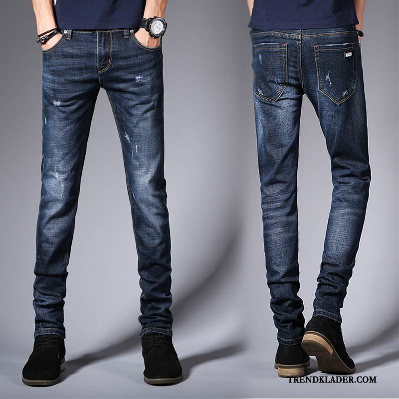 Jeans Herr 2018 Vår Ny Adolescens Byxor Slim Fit