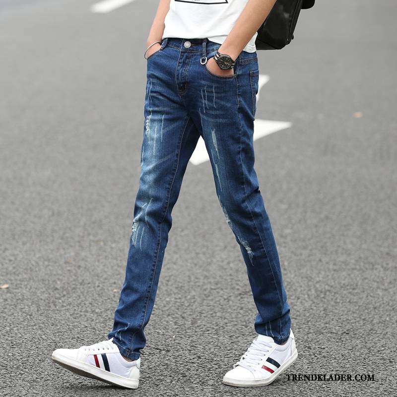 Jeans Herr Ny Cigarettbyxor Slim Fit Stretch Trend Adolescens