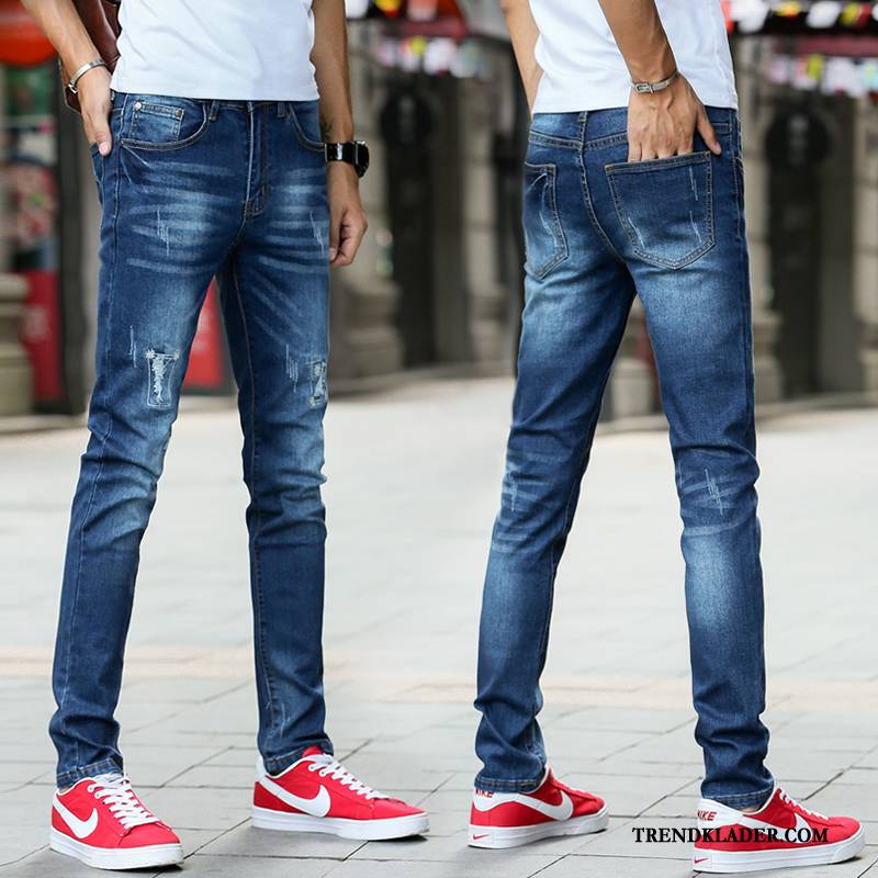 Jeans Herr Ny Cigarettbyxor Slim Fit Stretch Trend Adolescens