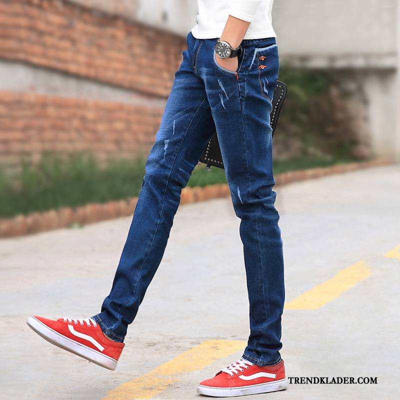 Jeans Herr Ny Cigarettbyxor Slim Fit Stretch Trend Adolescens