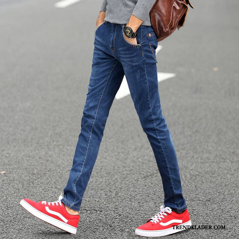 Jeans Herr Ny Cigarettbyxor Slim Fit Stretch Trend Adolescens