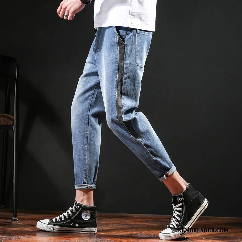 Jeans Herr Stretch Lösa 2018 Hip-hop Trend Varumärke Harlan Mörk Blå