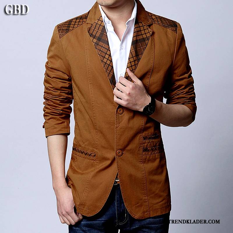 Kavaj Herr Ungdom Blazer Casual Ny Trend Slim Fit