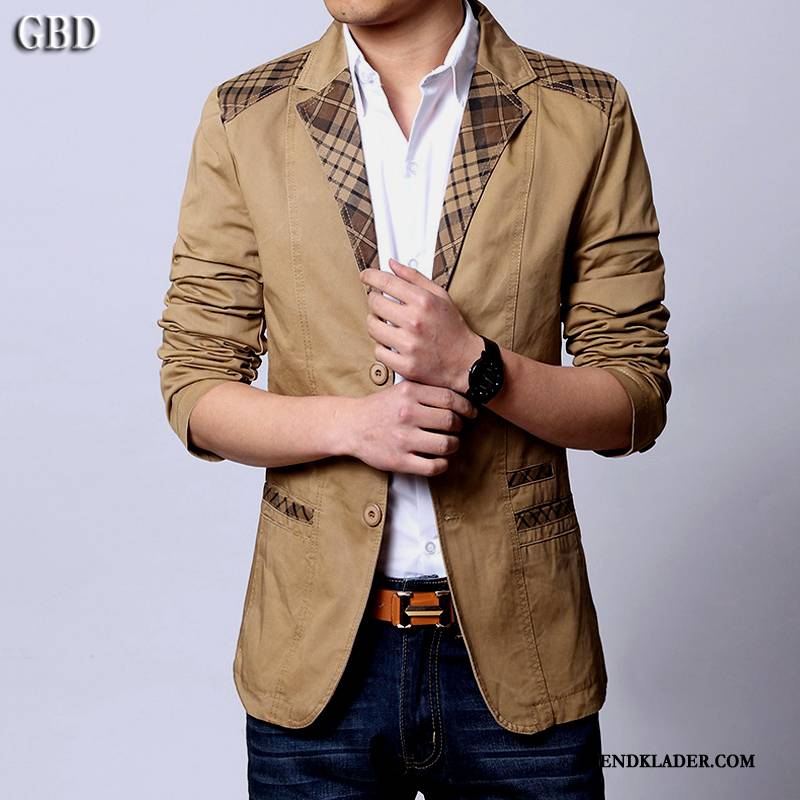 Kavaj Herr Ungdom Blazer Casual Ny Trend Slim Fit