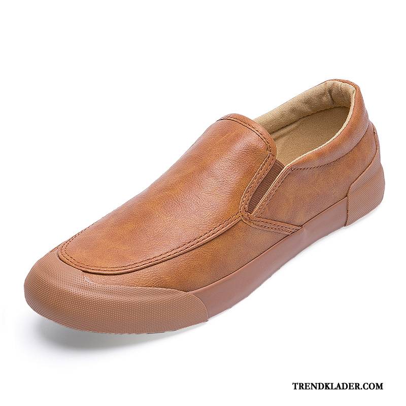 Mockasiner Herr Allt Matchar Vår Skateboard Skor Slip On Loafers Casual Svart