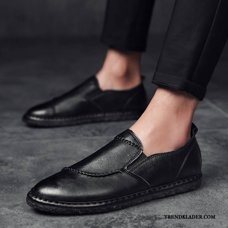 Mockasiner Herr British Casual Slip On Allt Matchar Vår Skor Brun