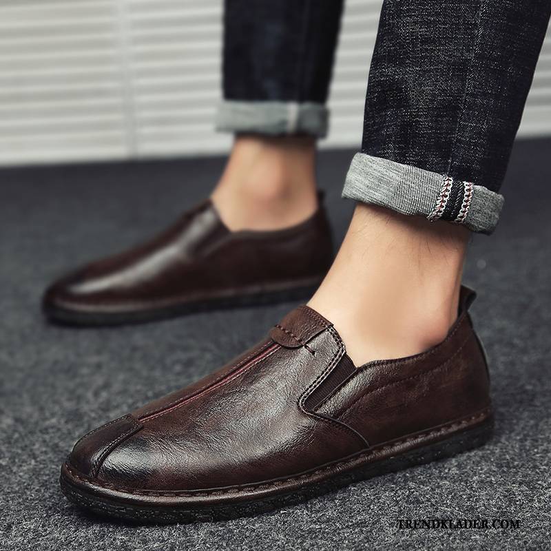 Mockasiner Herr Båtskor Trend Casual Slip On Läderskor 2018