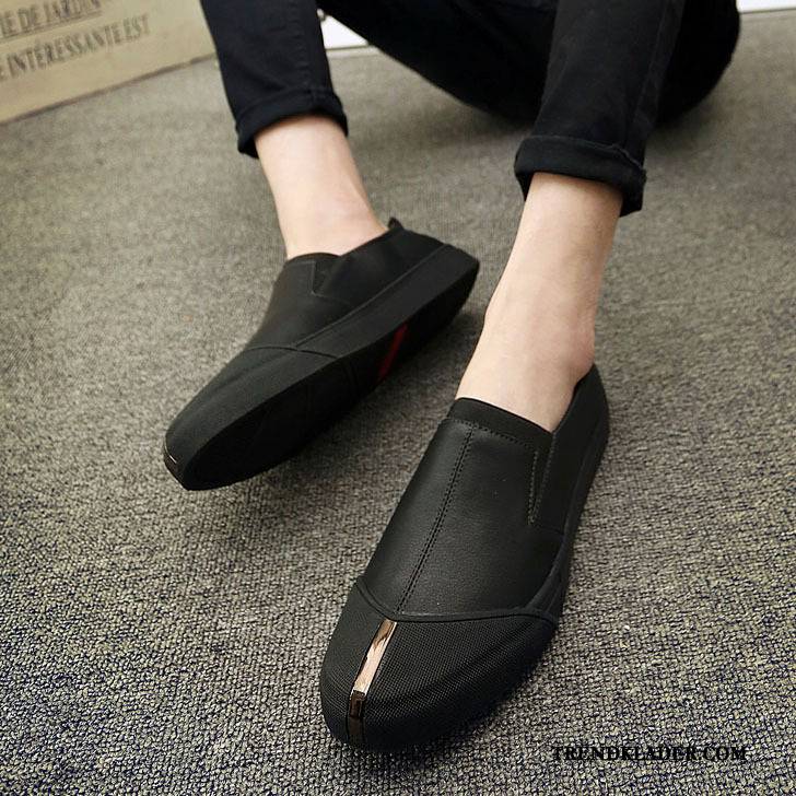 Mockasiner Herr Casual Allt Matchar British Läderskor Trend Loafers Svart