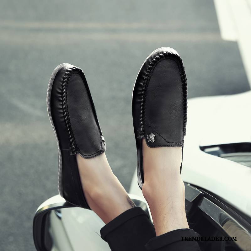 Mockasiner Herr Loafers Slip On Allt Matchar Vår Skor Trend Grå