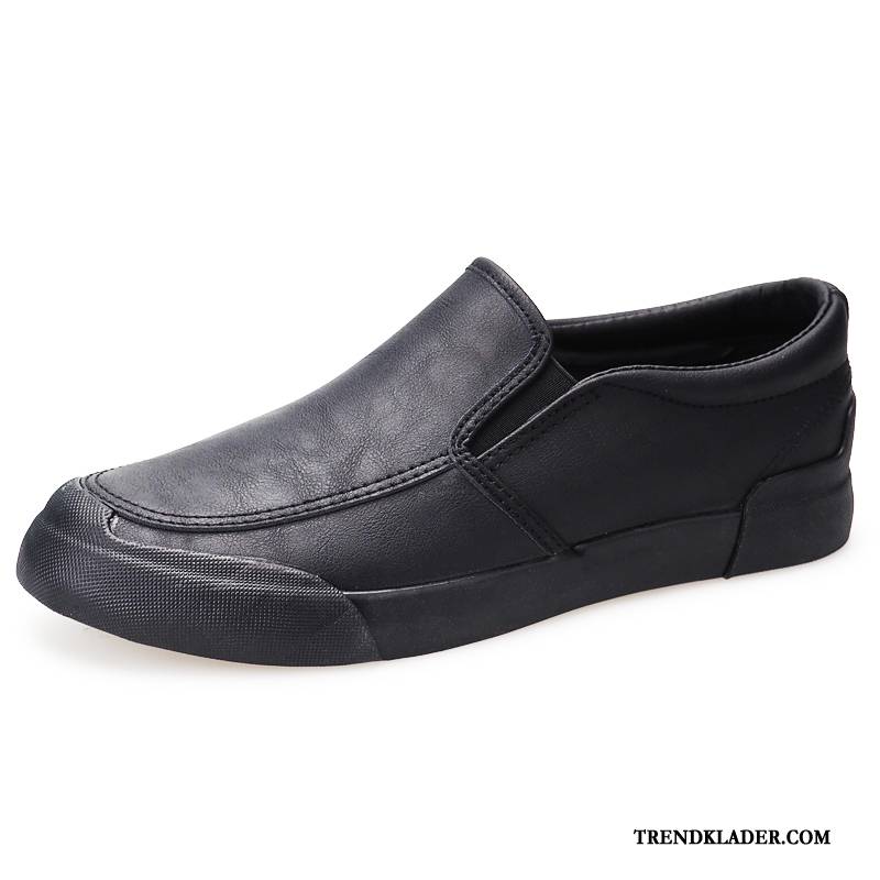 Mockasiner Herr Loafers Vår Skor Trend Casual Läderskor Vinröd