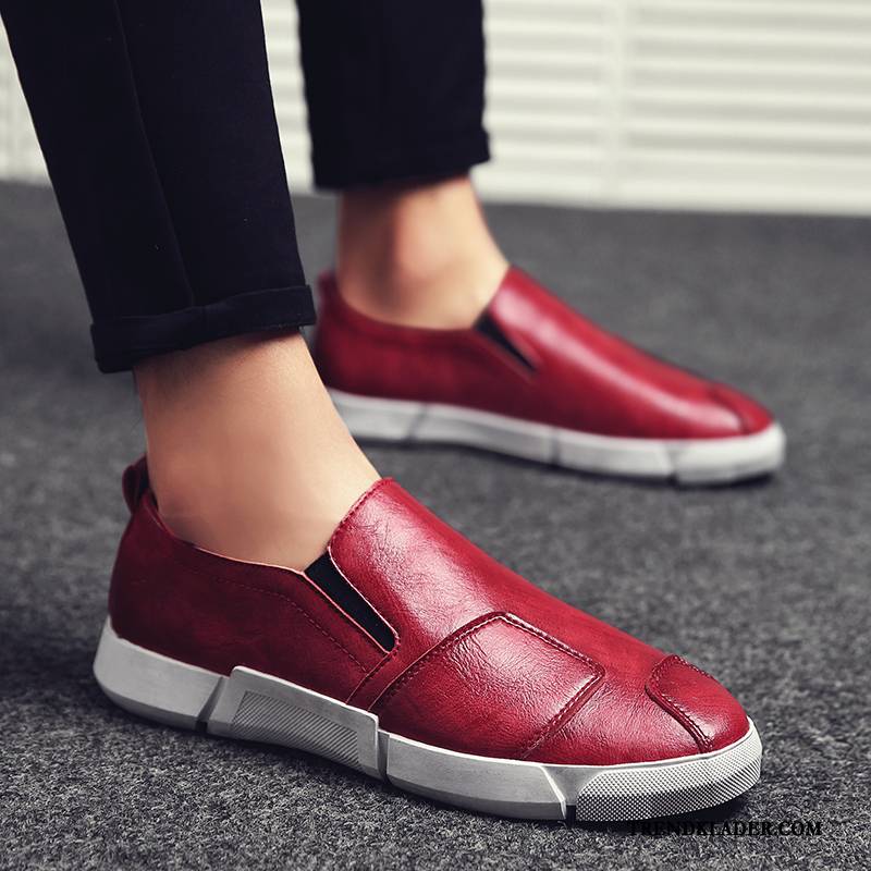 Mockasiner Herr Skor Loafer Casual Slip On Skateboard Skor Trend Svart