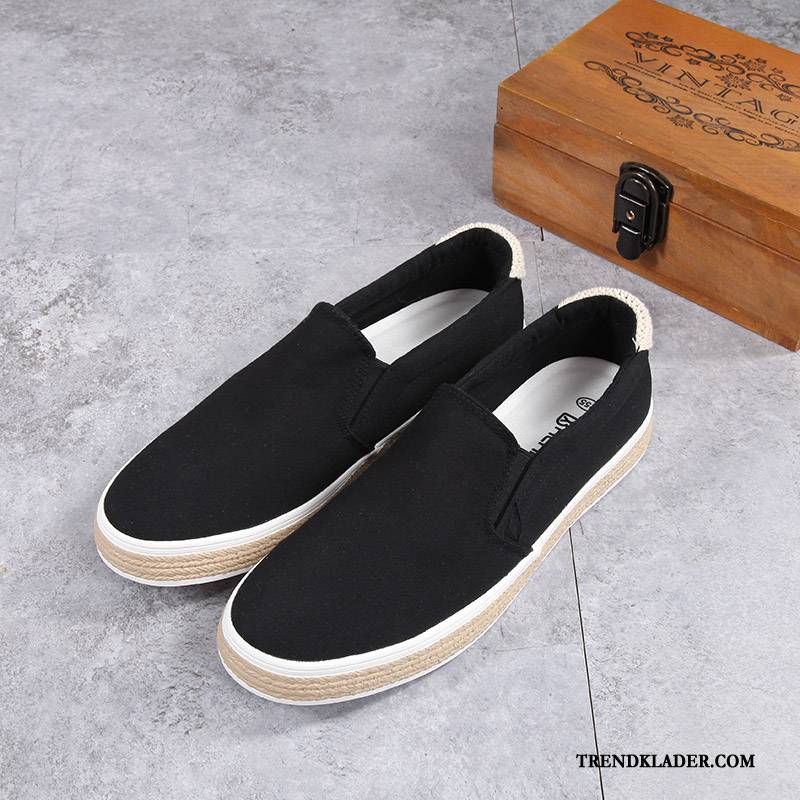 Mockasiner Herr Sommar Casual Loafer Skor Loafers Trend Vit