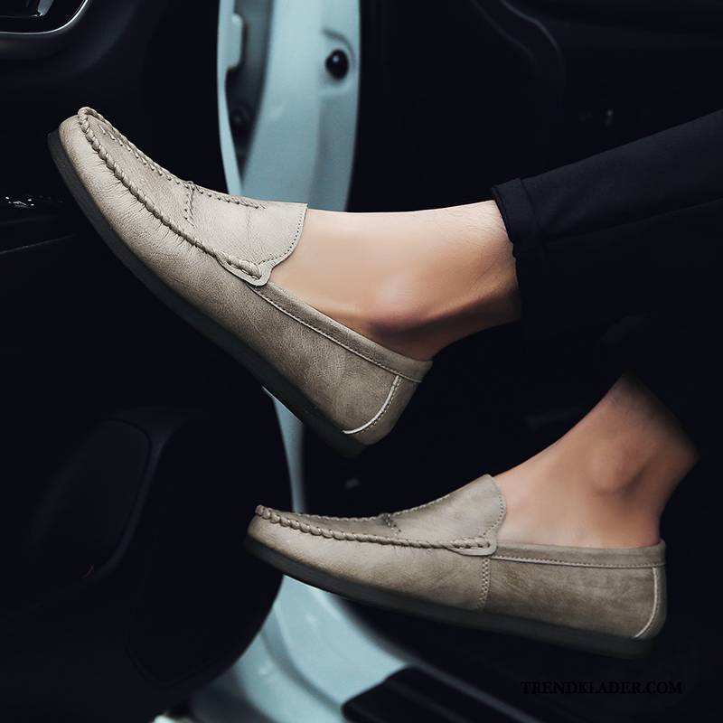 Mockasiner Herr Trend Ungdom Allt Matchar Loafer Skor Sommar Khaki