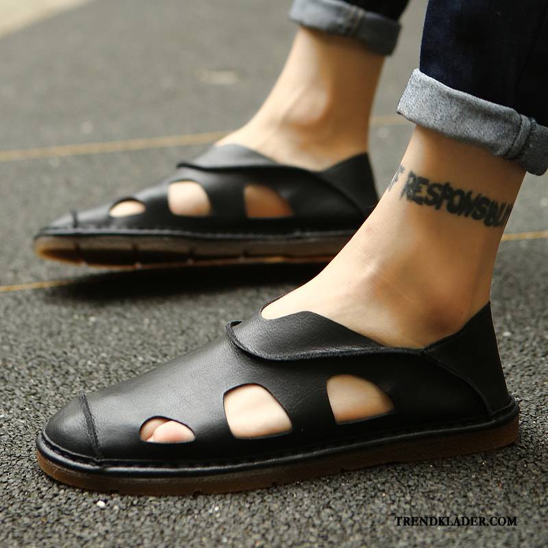 Sandaler Sandaletter Herr British Casual Läder Skor Läderskor Sommar Vit