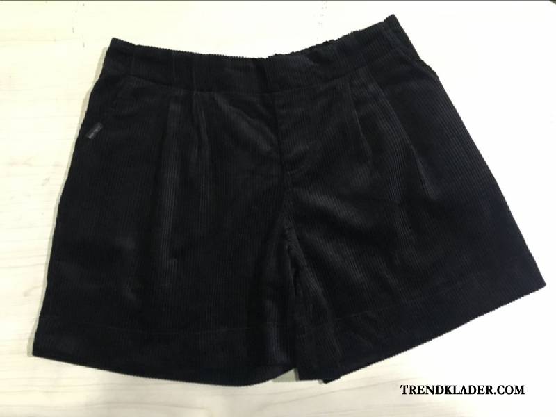 Shorts Dam Kortbyxor Tunn Konst Ny Fjädrande Retro Mörkblå