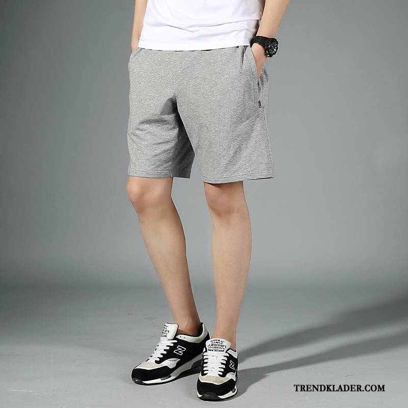 Shorts Herr Capri Byxor Tunn Casual Bomull Kortbyxor Sport