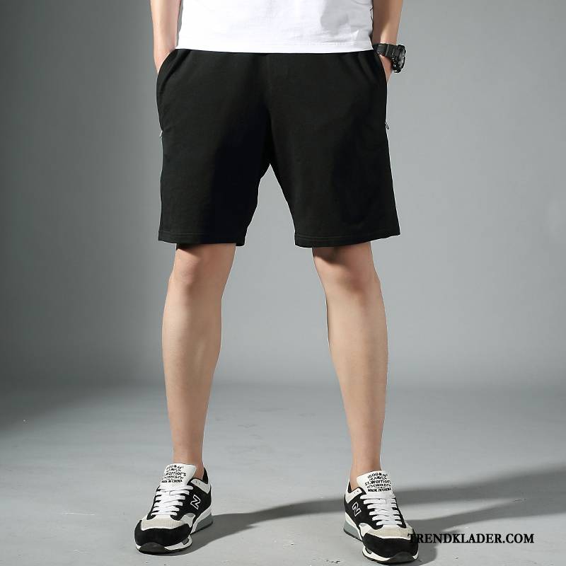 Shorts Herr Capri Byxor Tunn Casual Bomull Kortbyxor Sport