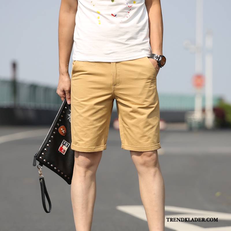 Shorts Herr Kortbyxor Casual Andningsbar Trend Sommar Stranden Till Khaki