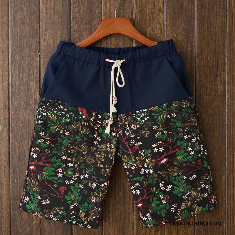 Shorts Herr Kortbyxor Stranden Stora Storlekar Trend Lösa Casual Vit