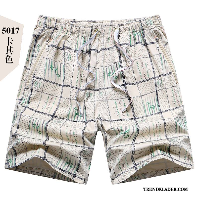 Shorts Herr Sommar Casual Lösa Sport Stranden Blommor Gul