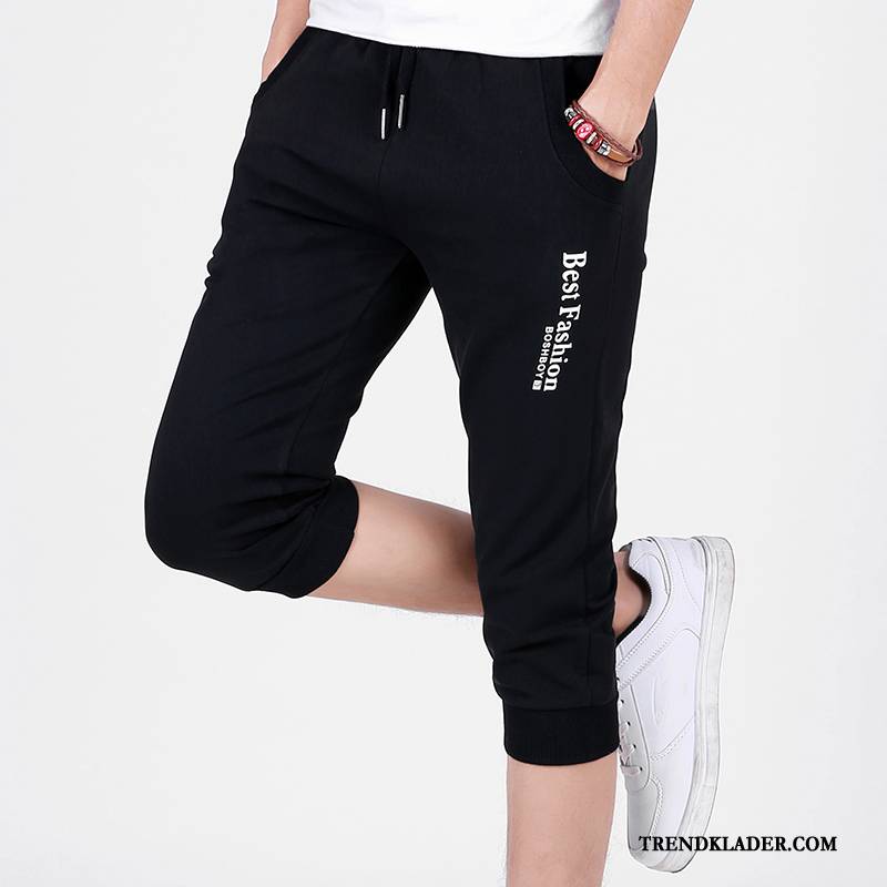 Shorts Herr Trend Kortbyxor Casual Byxor Sport Slim Fit Student Svart