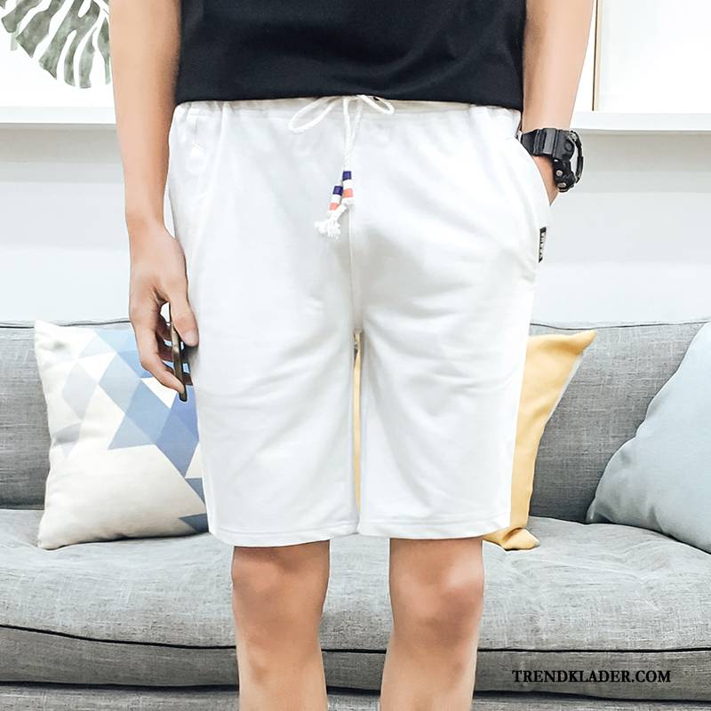 Shorts Herr Tunn Stora Storlekar Stranden Casual Slim Fit Sommar Blå