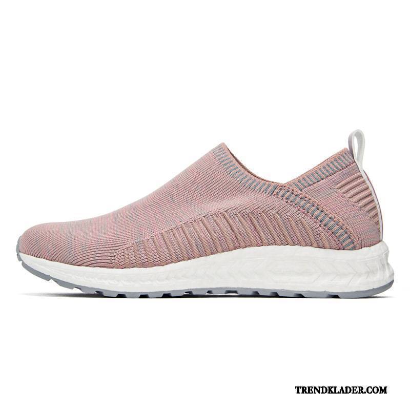 Sportskor Dam Slip On 2018 Mjuka Löparskor Mesh Vår Rosa