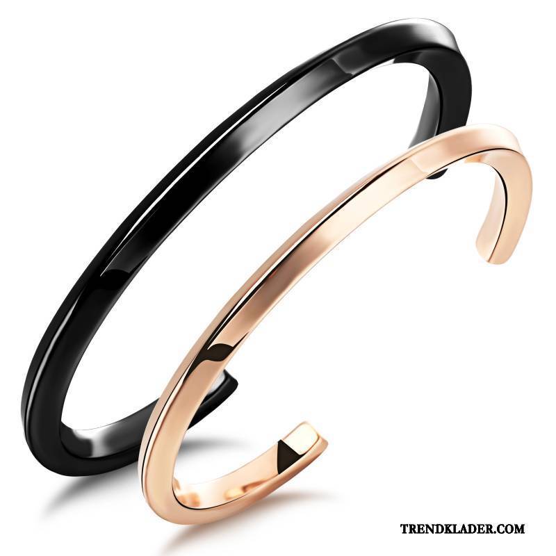 Armband Dam Herr Elegant Par Enkel Svart