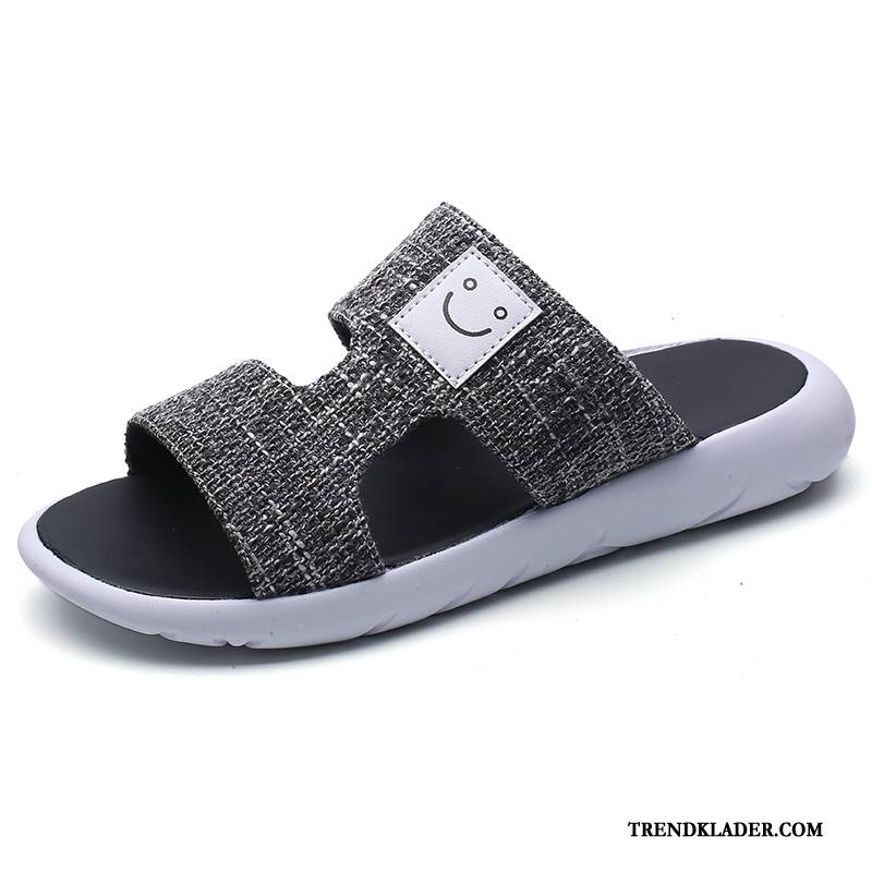 Flip Flop Herr Casual Stranden Sommar Trend Sandaler Skor Grå