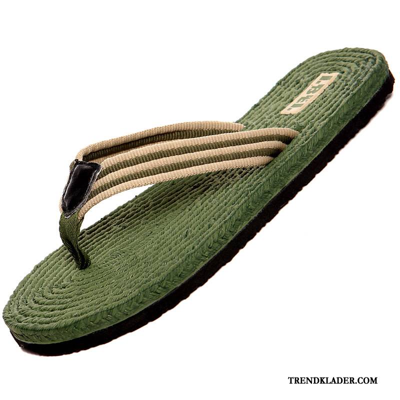 Flip Flop Herr Flip Flops Trend Utomhus Sommar Tofflor Inom Grön