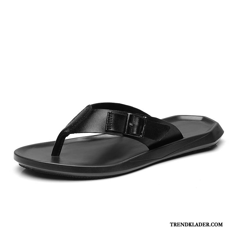 Flip Flop Herr Personlighet Student Anti Friktion Sommar Flip Flops Glidskydds Svart