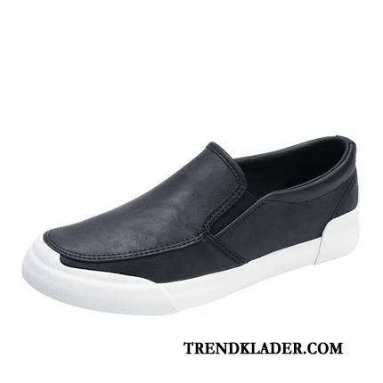 Mockasiner Herr Allt Matchar Vår Skateboard Skor Slip On Loafers Casual Svart